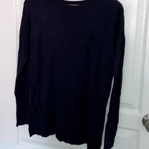 Navy Blue Crew Neck Sweater - Picture 4 of 4